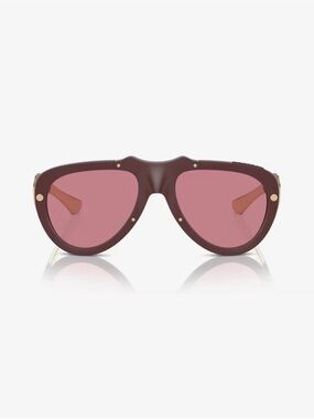 Burberry Maroon Aviator Sunglasses